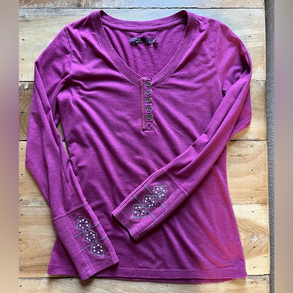 Prana | Embroidered Long Sleeve Top